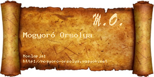 Mogyoró Orsolya névjegykártya