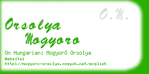 orsolya mogyoro business card