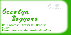 orsolya mogyoro business card